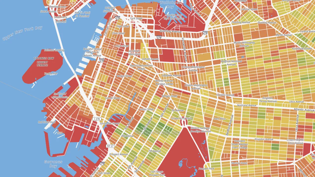 11217, NY Map of Drug-Related Crime Rates
