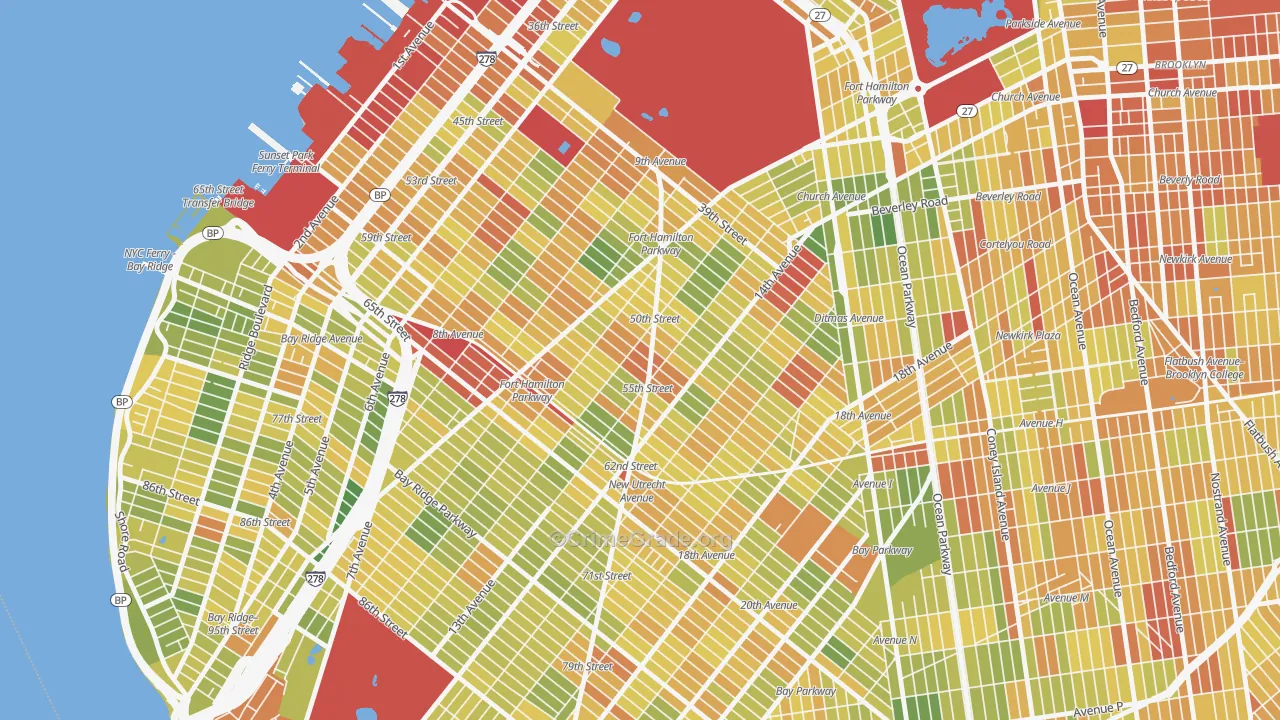 11219, NY Map of Drug-Related Crime Rates