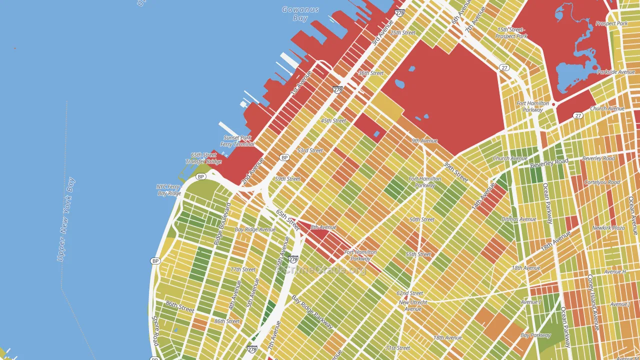 11220, NY Map of Drug-Related Crime Rates