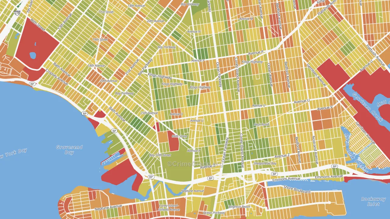 11223, NY Map of Drug-Related Crime Rates