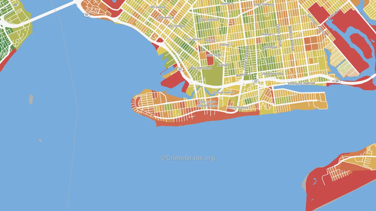 11224, NY Map of Drug-Related Crime Rates