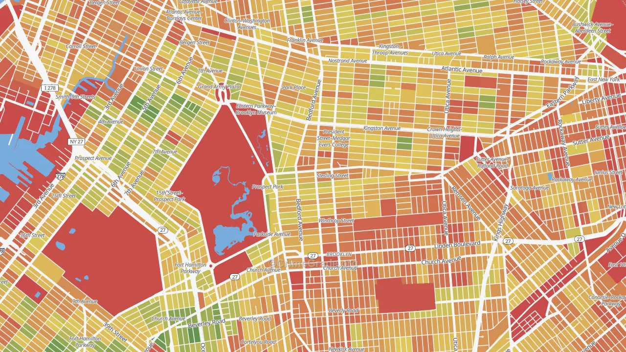 11225, NY Map of Drug-Related Crime Rates