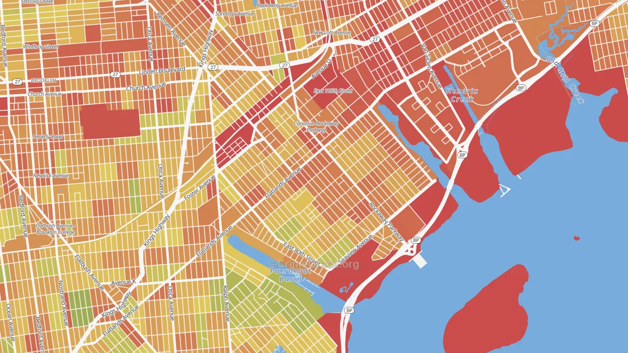 11236, NY Map of Drug-Related Crime Rates