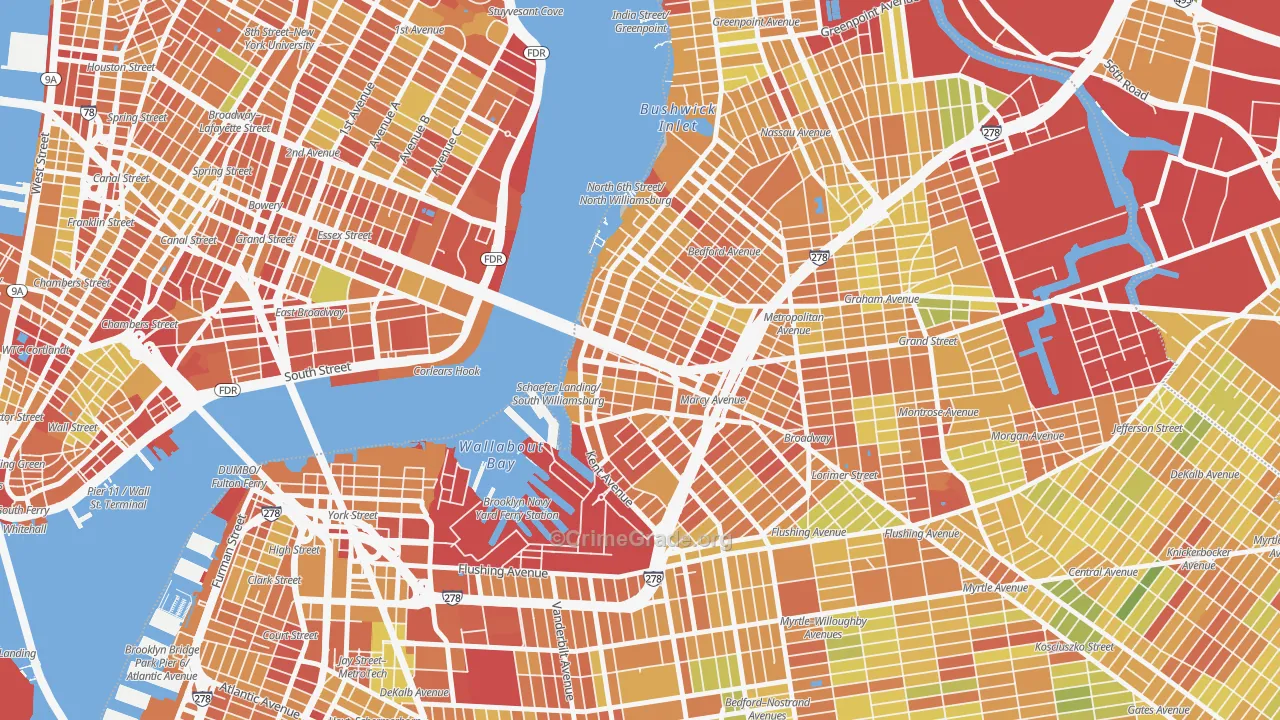 11249, NY Map of Drug-Related Crime Rates