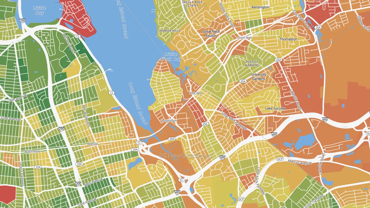 11363, NY Map of Drug-Related Crime Rates