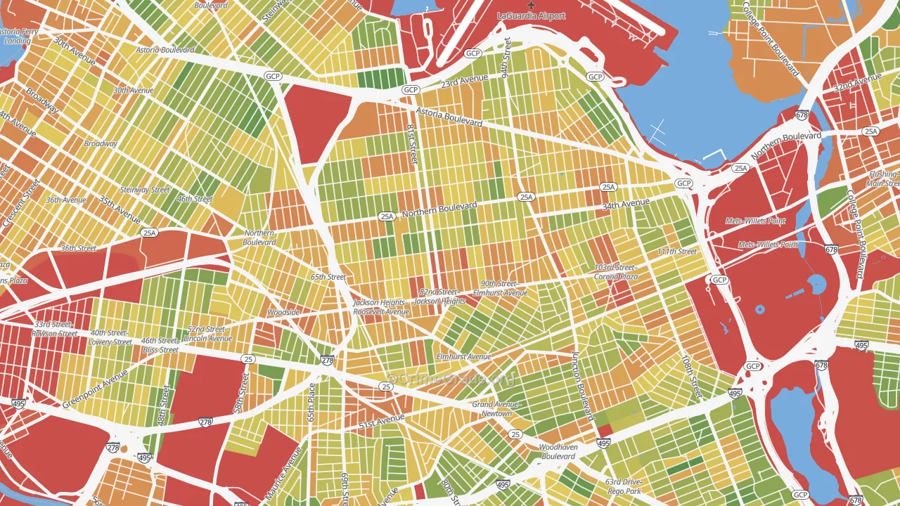 11372, NY Map of Drug-Related Crime Rates