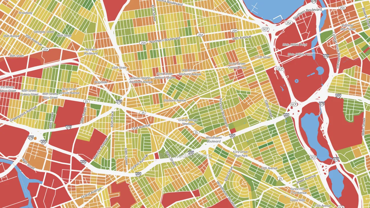 11373, NY Map of Drug-Related Crime Rates