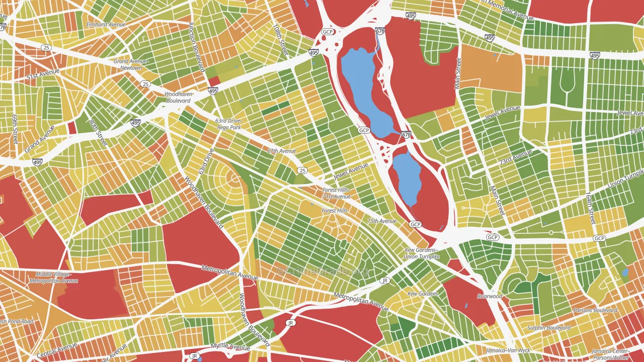 11375, NY Map of Drug-Related Crime Rates