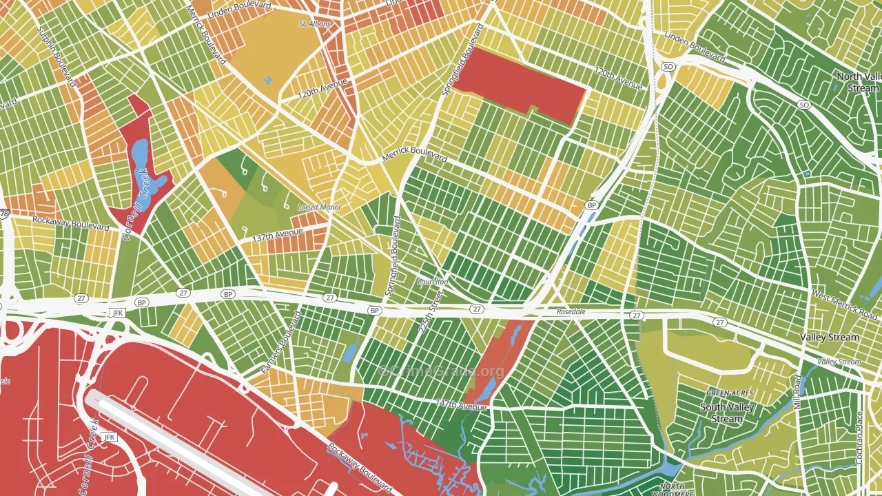11413, NY Map of Drug-Related Crime Rates