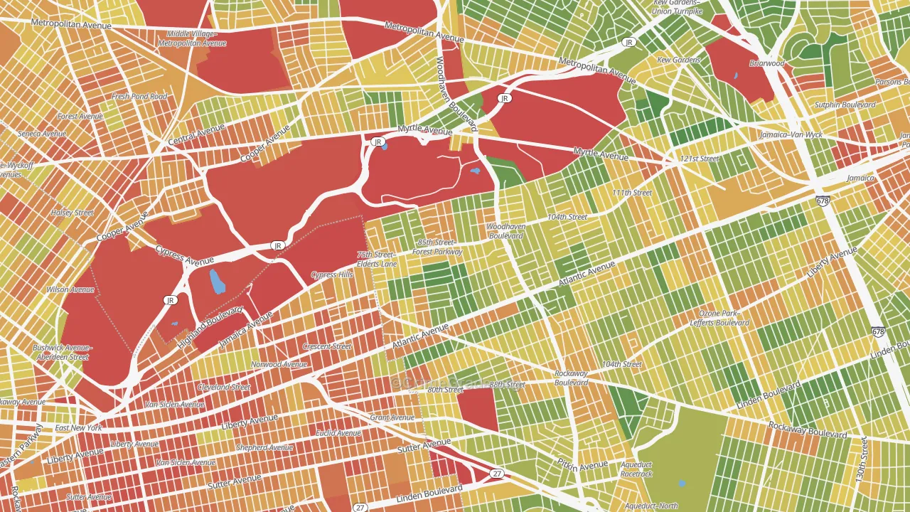 11421, NY Map of Drug-Related Crime Rates