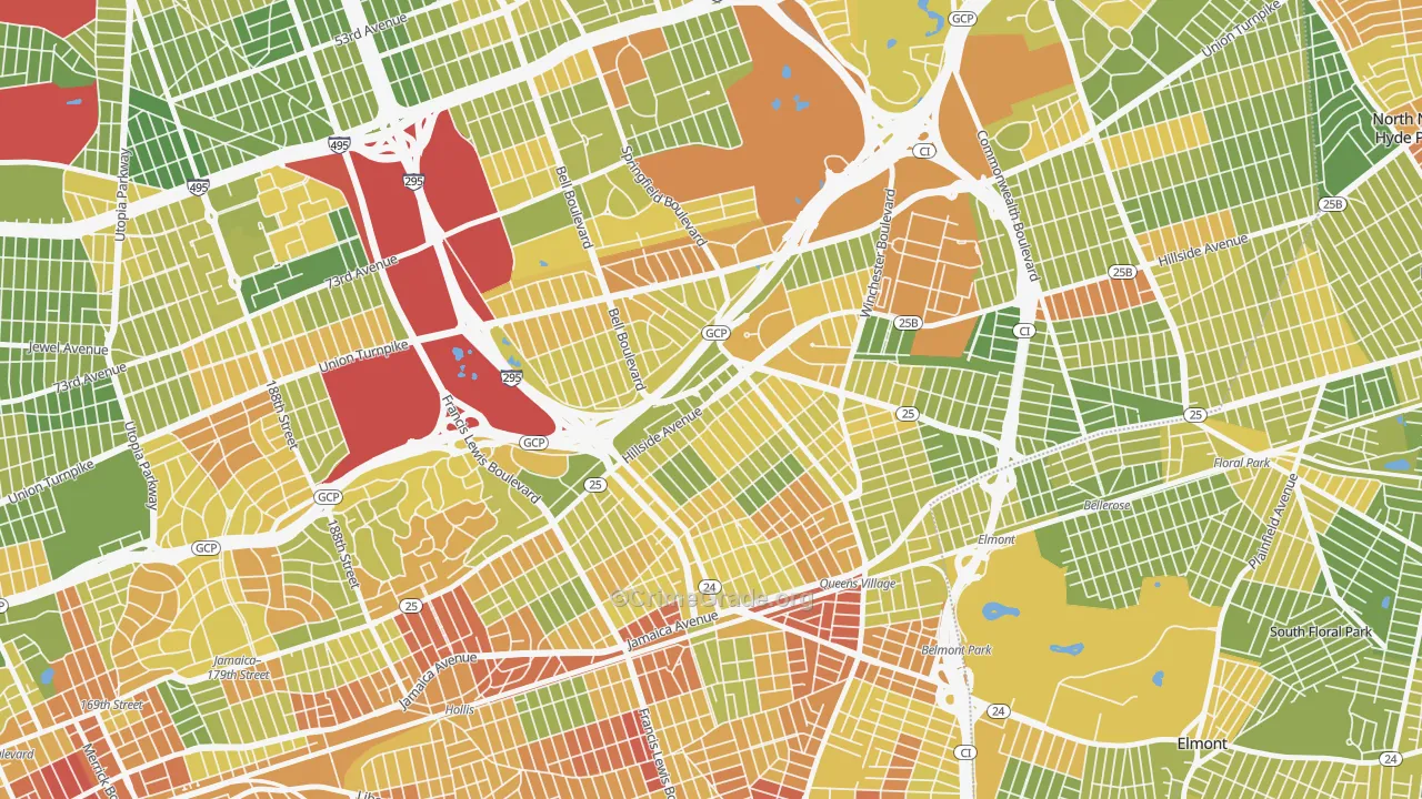 11427, NY Map of Drug-Related Crime Rates