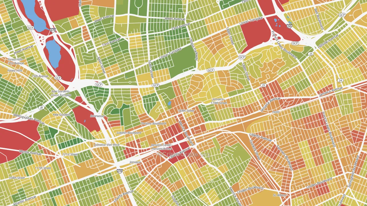 11432, NY Map of Drug-Related Crime Rates