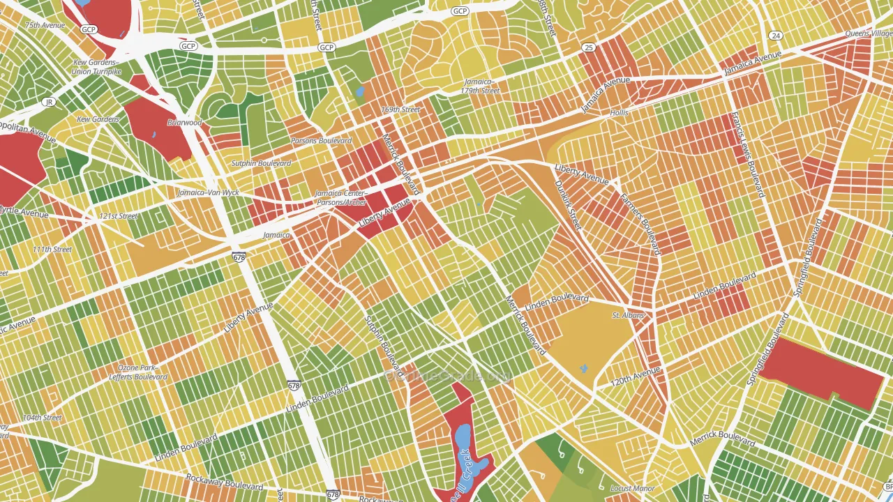 11433, NY Map of Drug-Related Crime Rates