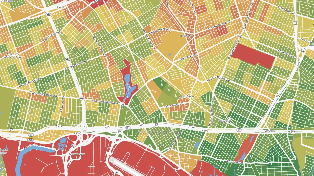 11434, NY Map of Drug-Related Crime Rates