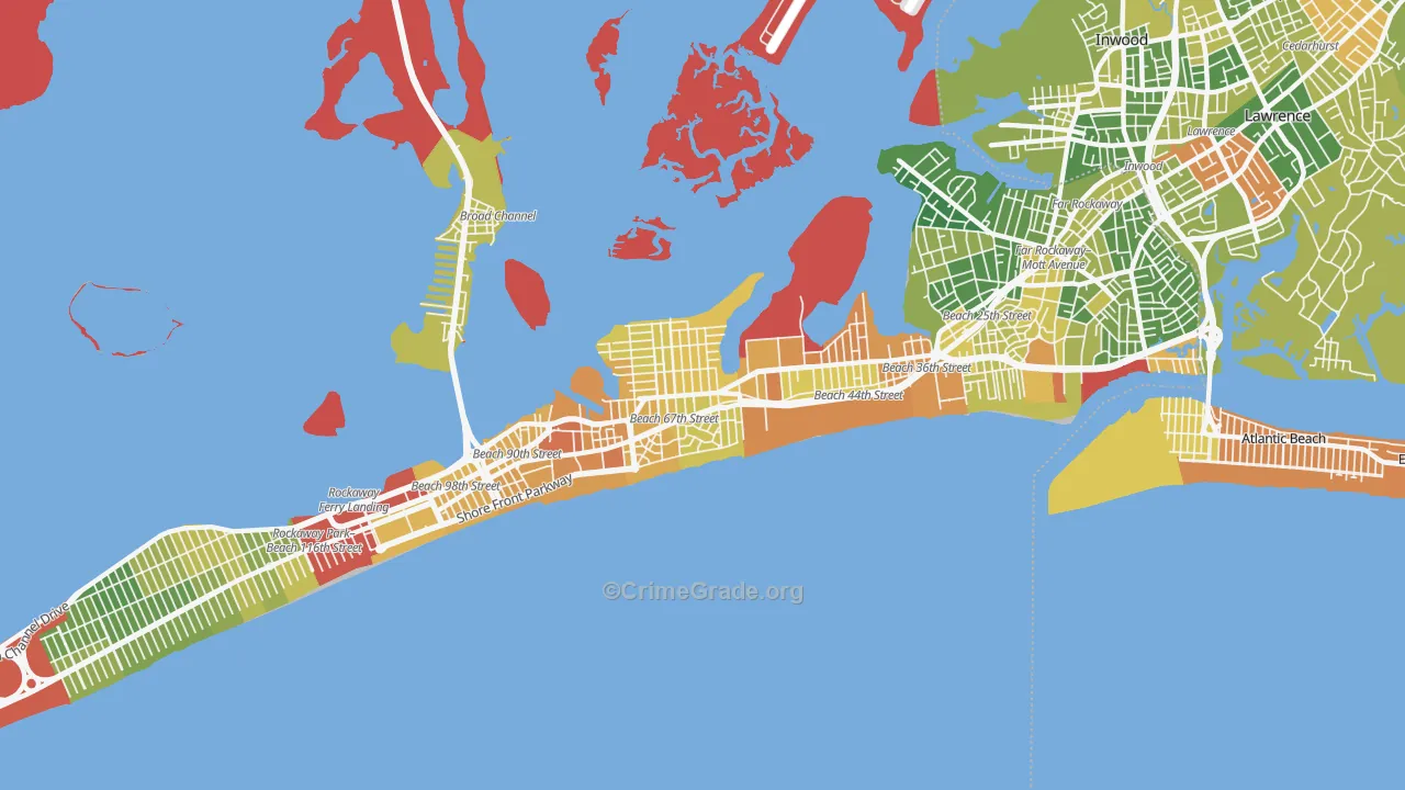 11692, NY Map of Drug-Related Crime Rates