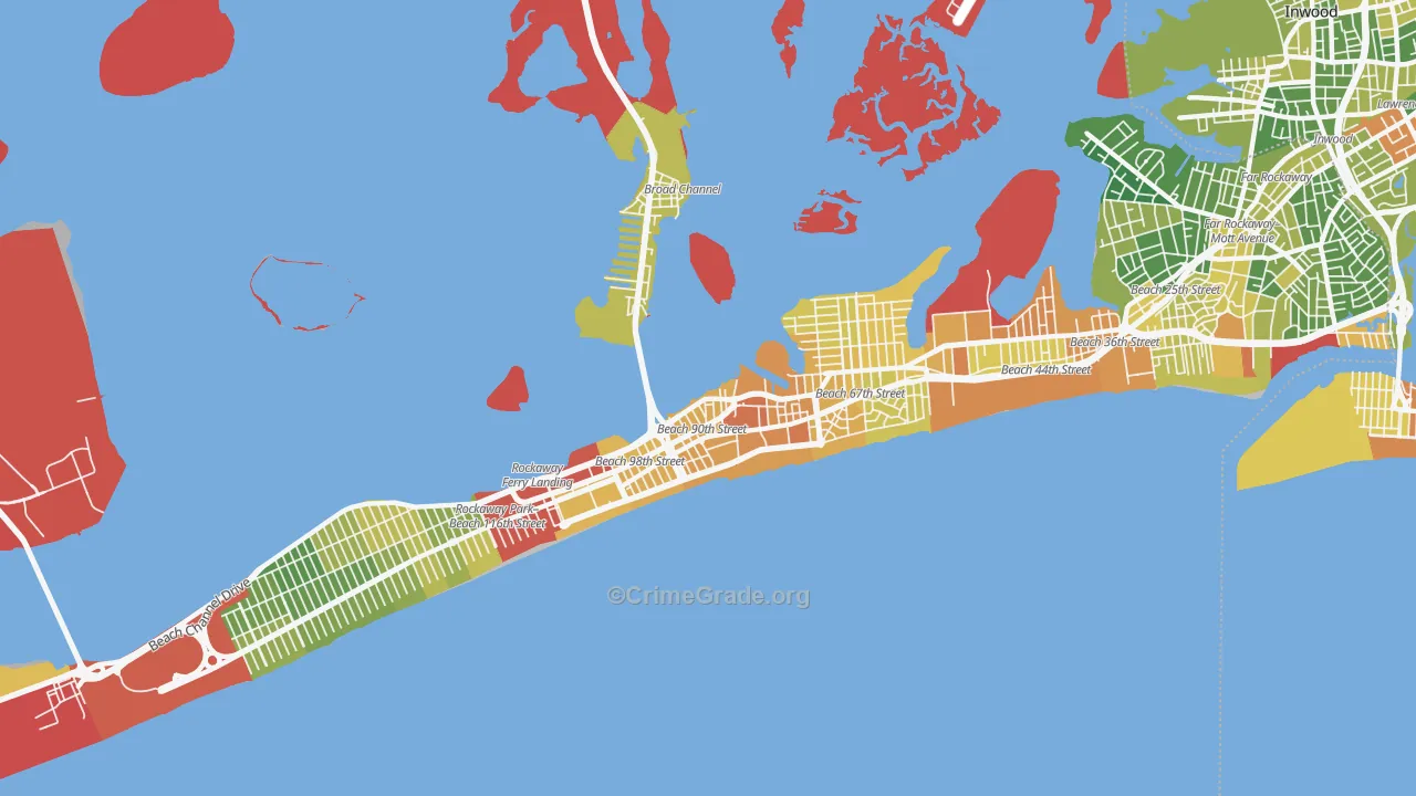 11693, NY Map of Drug-Related Crime Rates