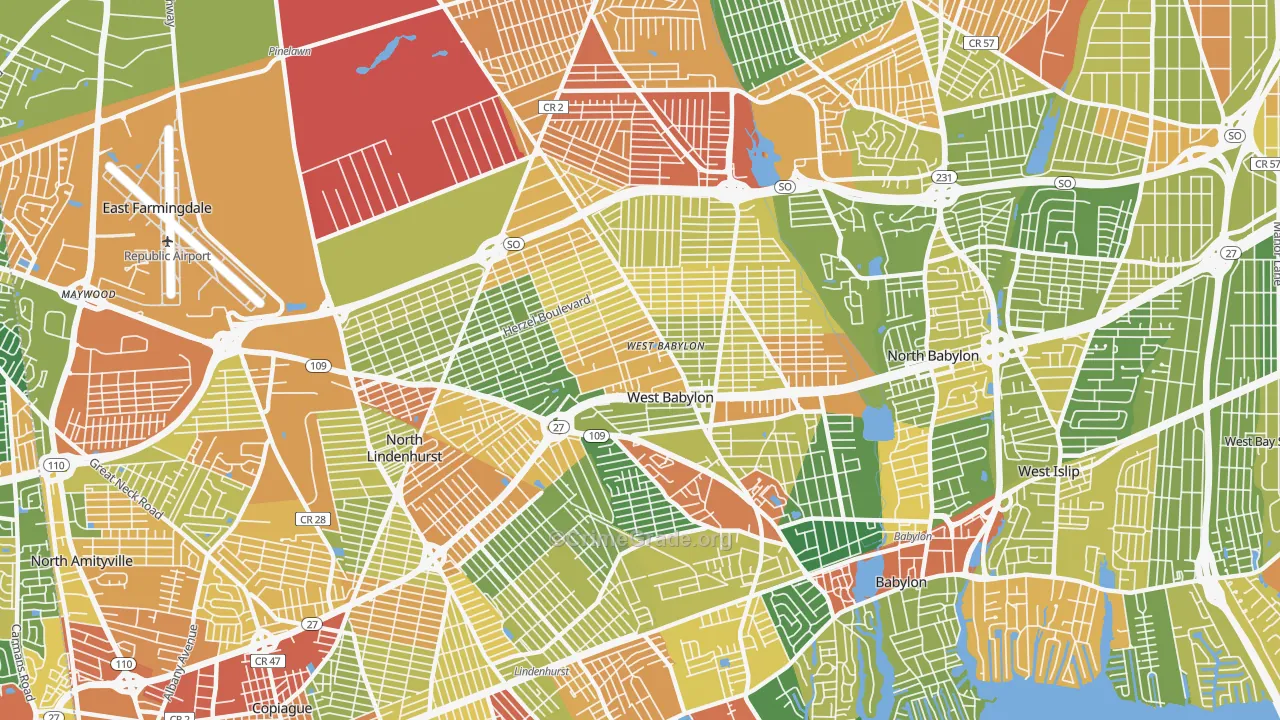 11704, NY Map of Drug-Related Crime Rates