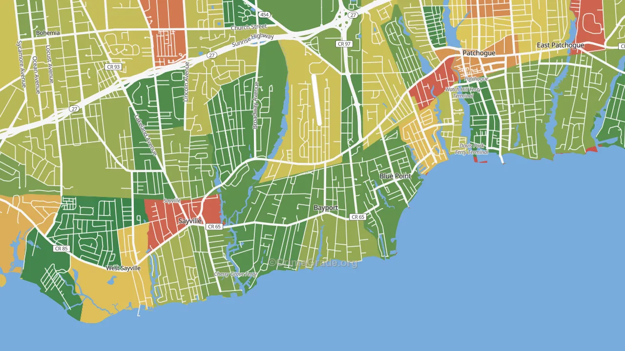 11705, NY Map of Drug-Related Crime Rates
