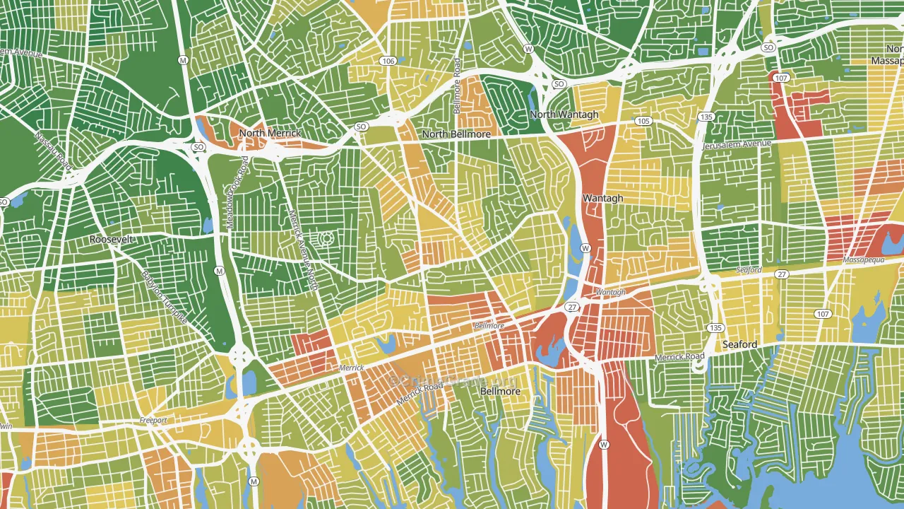 11710, NY Map of Drug-Related Crime Rates