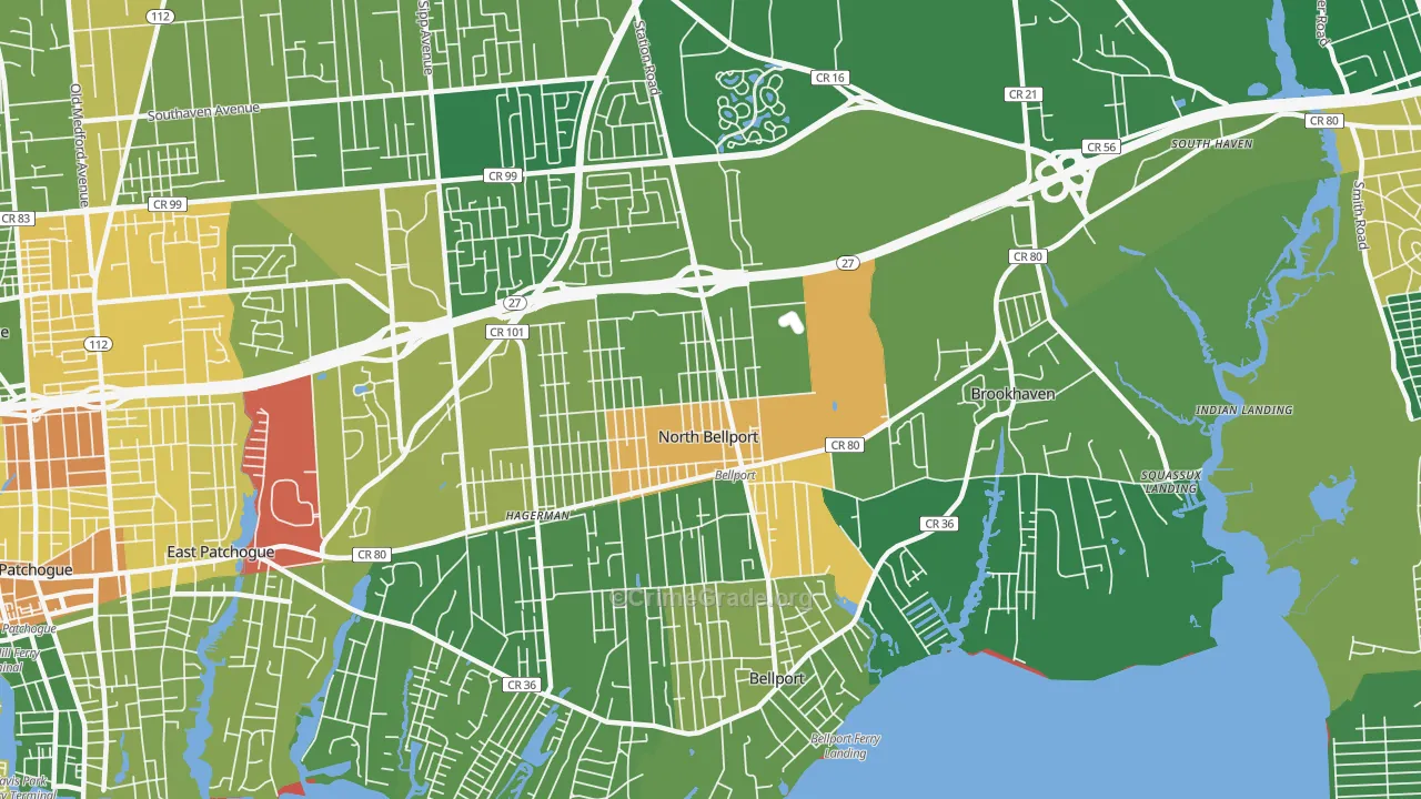 11713, NY Map of Drug-Related Crime Rates