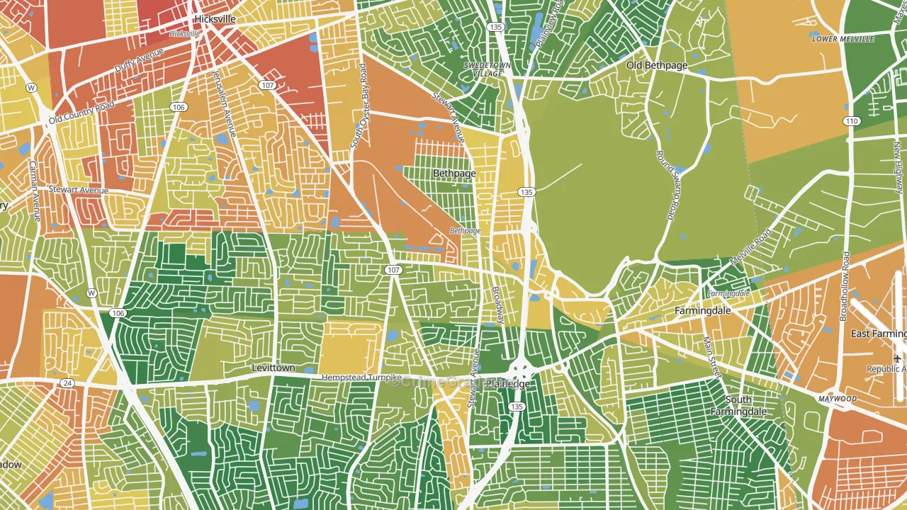 11714, NY Map of Drug-Related Crime Rates