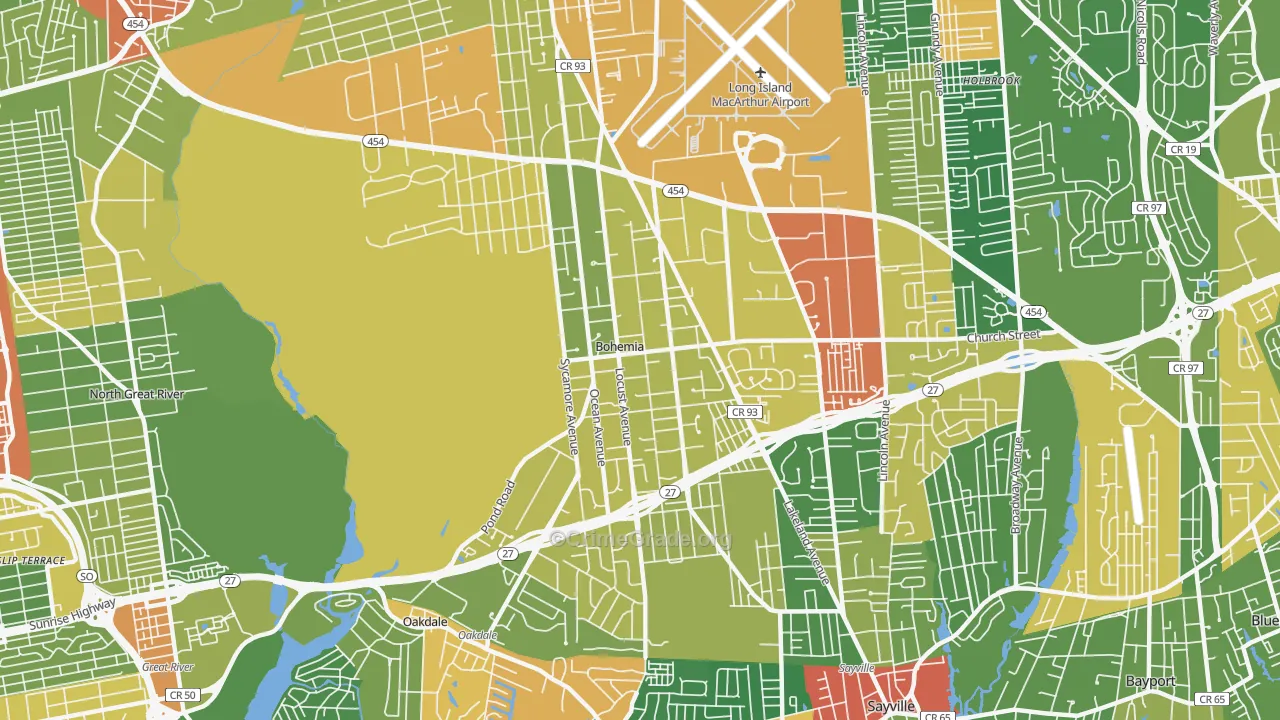 11716, NY Map of Drug-Related Crime Rates
