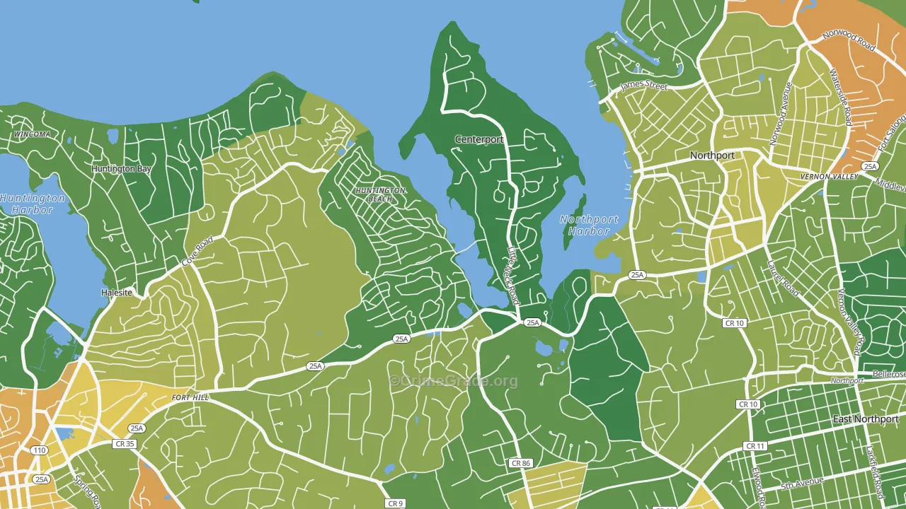 11721, NY Map of Drug-Related Crime Rates