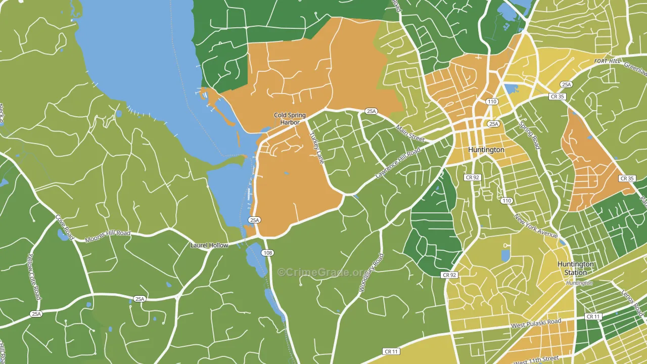 11724, NY Map of Drug-Related Crime Rates