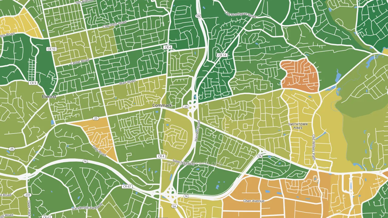 11725, NY Map of Drug-Related Crime Rates