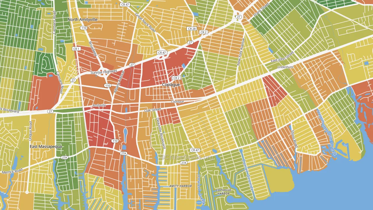 11726, NY Map of Drug-Related Crime Rates