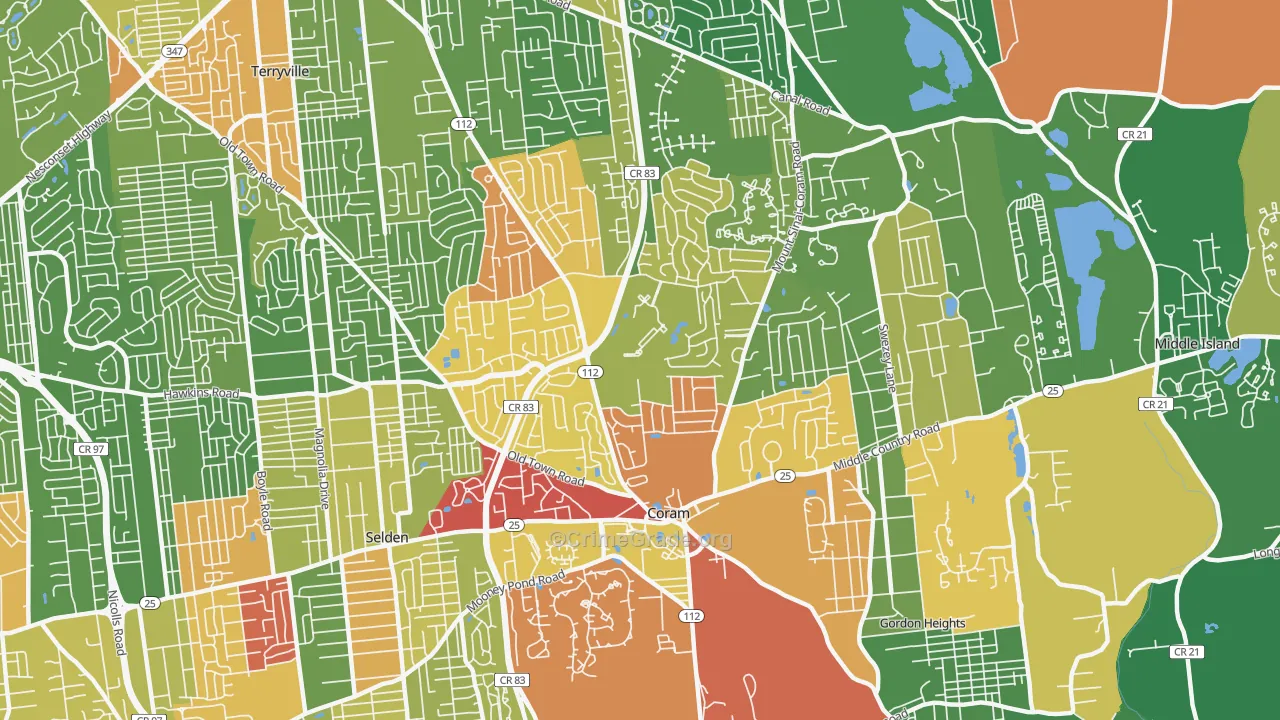 11727, NY Map of Drug-Related Crime Rates