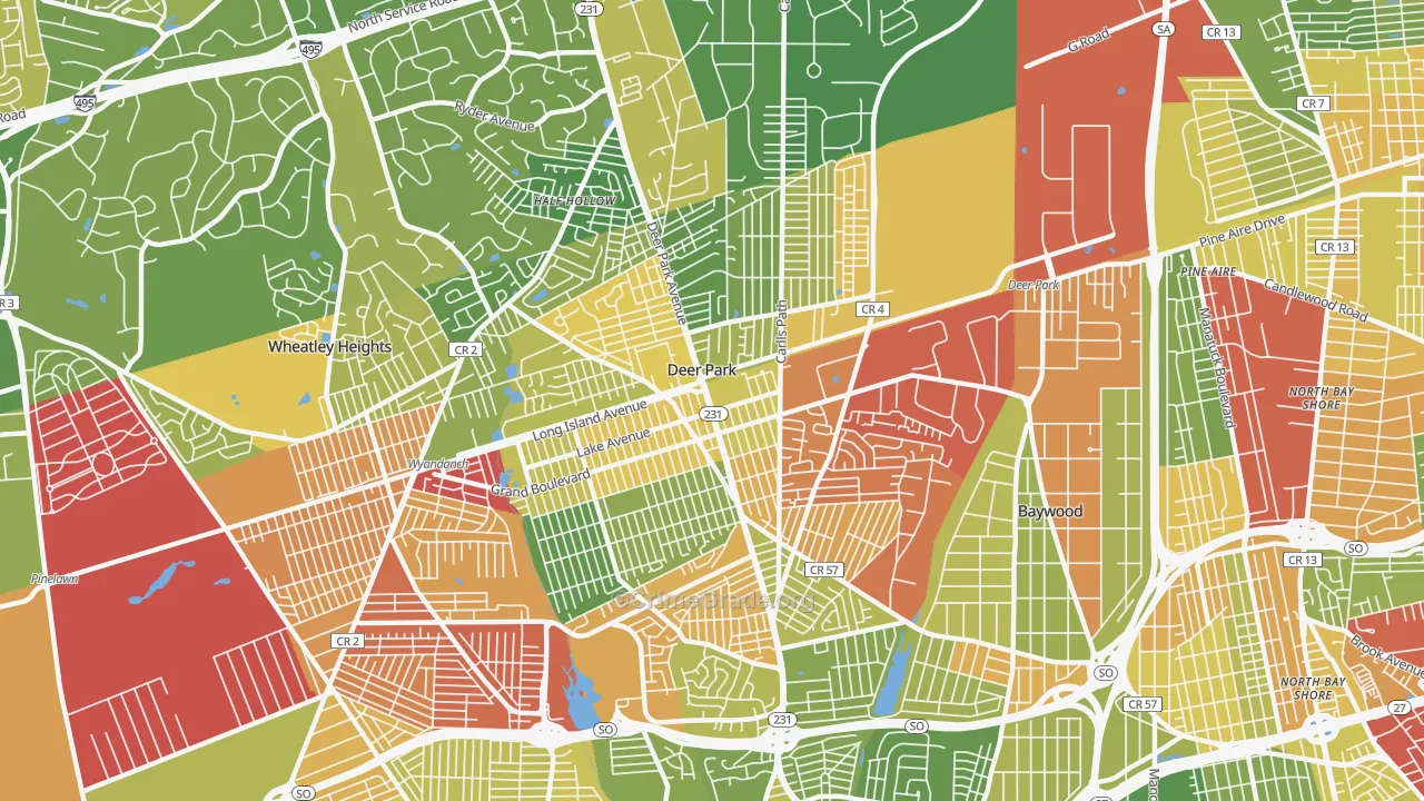 11729, NY Map of Drug-Related Crime Rates