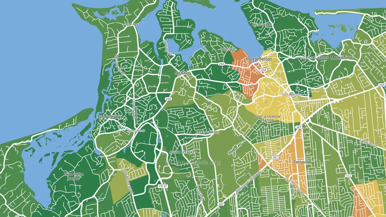11733, NY Map of Drug-Related Crime Rates