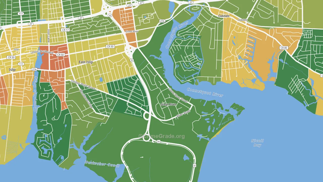 11739, NY Map of Drug-Related Crime Rates