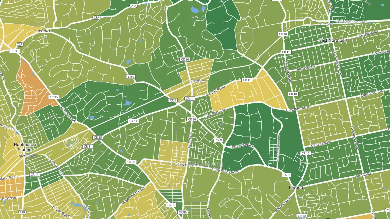 11740, NY Map of Drug-Related Crime Rates