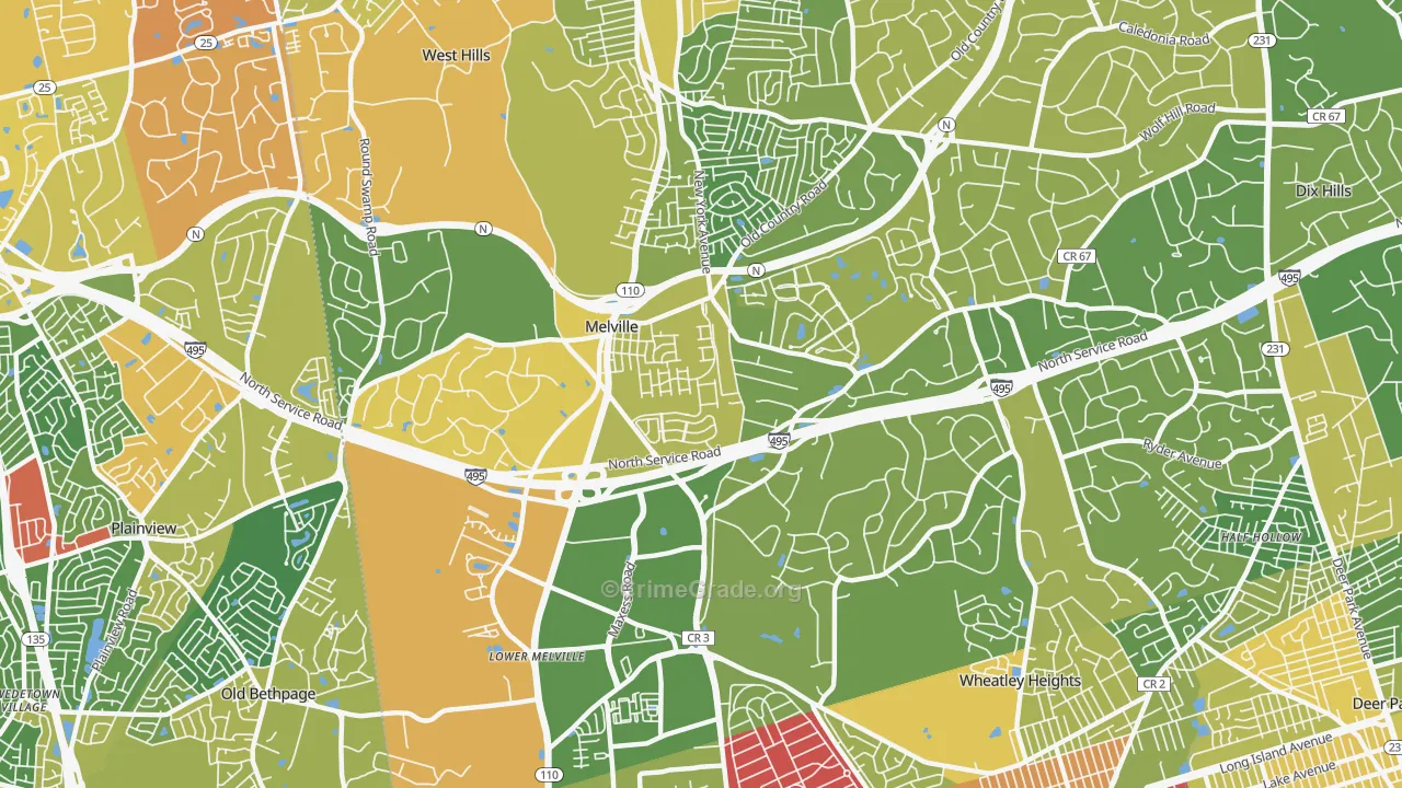 11747, NY Map of Drug-Related Crime Rates