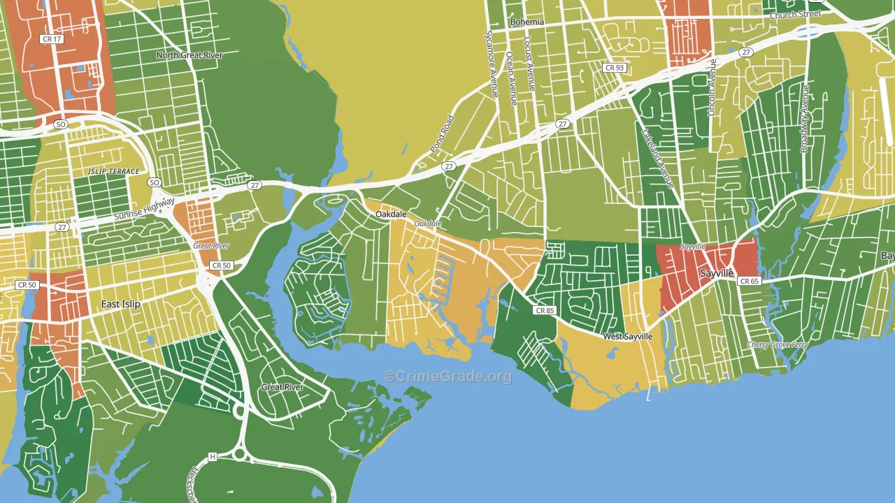 11769, NY Map of Drug-Related Crime Rates