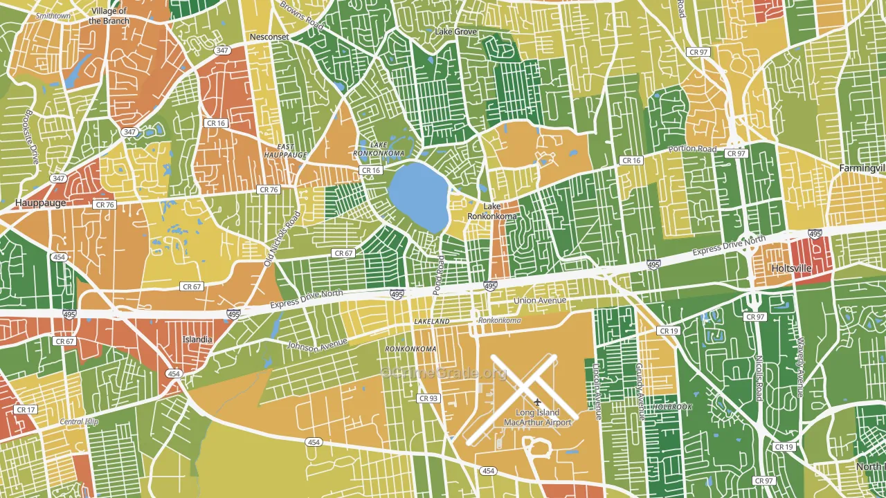 11779, NY Map of Drug-Related Crime Rates