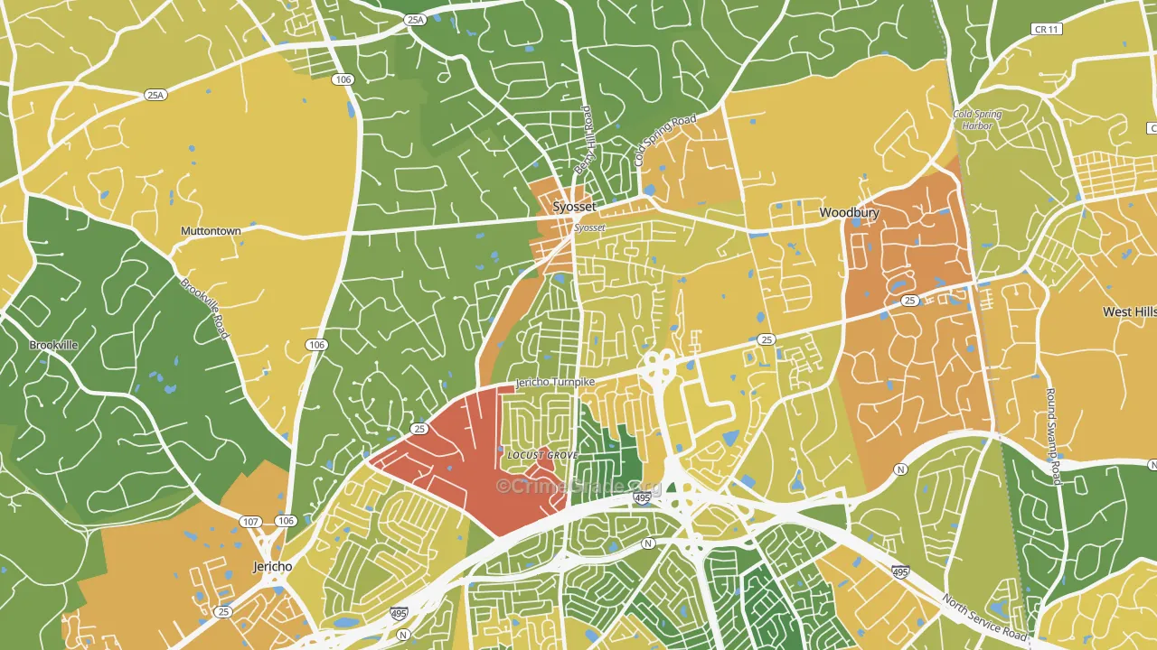 11791, NY Map of Drug-Related Crime Rates