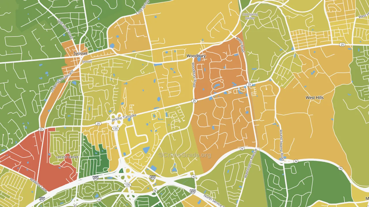 11797, NY Map of Drug-Related Crime Rates