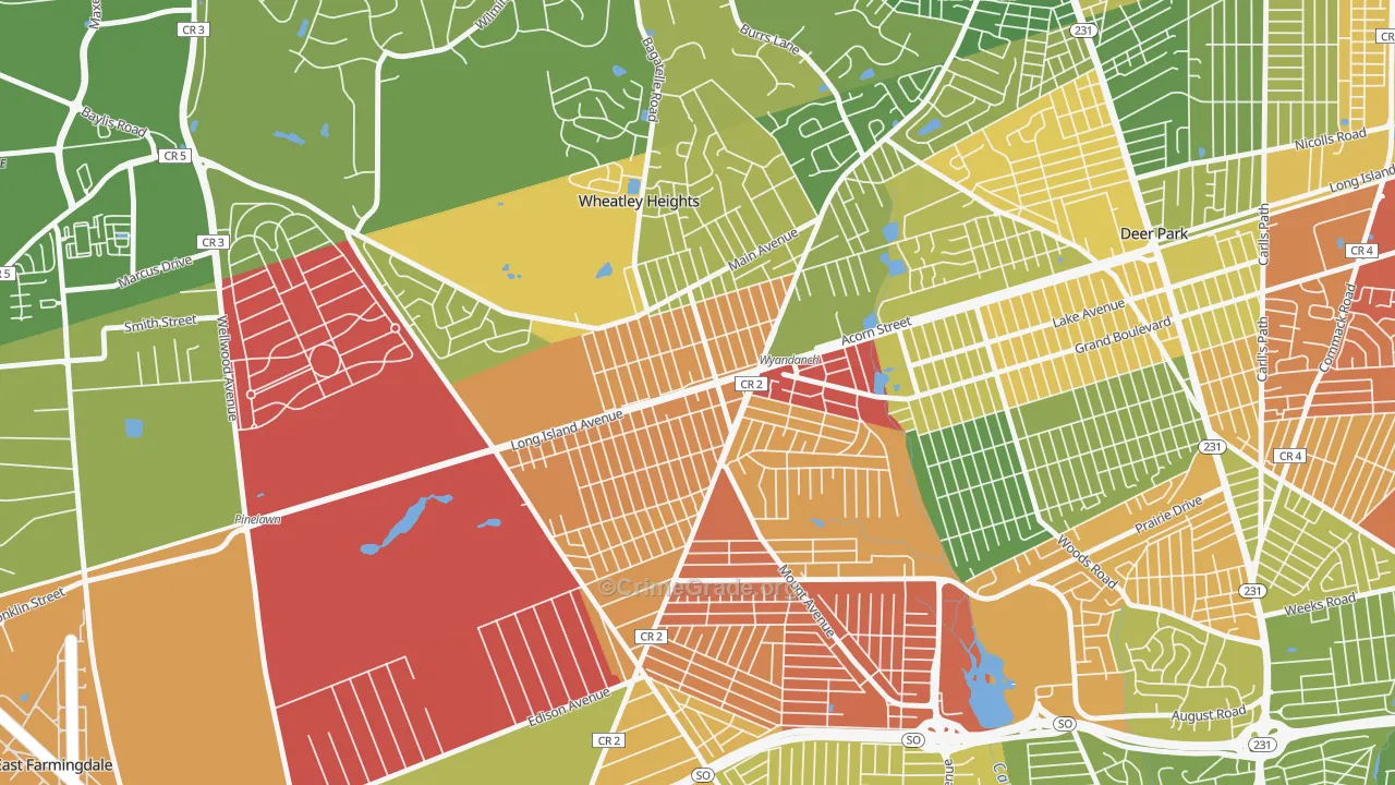 11798, NY Map of Drug-Related Crime Rates