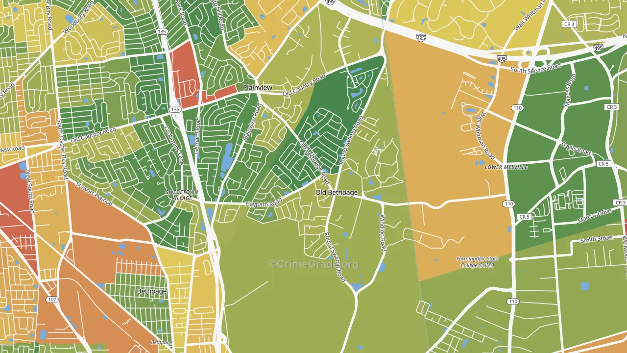 11804, NY Map of Drug-Related Crime Rates
