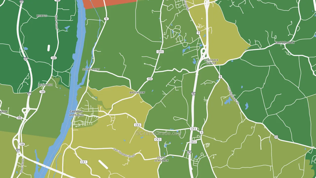 12033, NY Map of Drug-Related Crime Rates