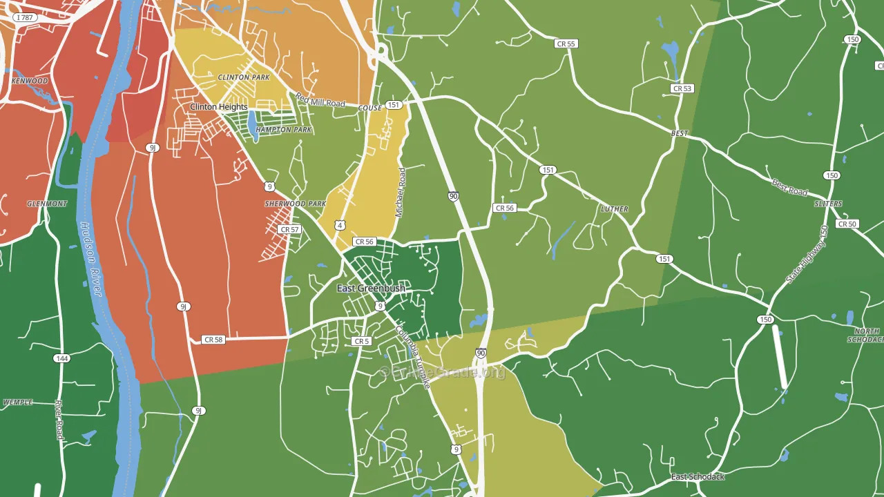12061, NY Map of Drug-Related Crime Rates