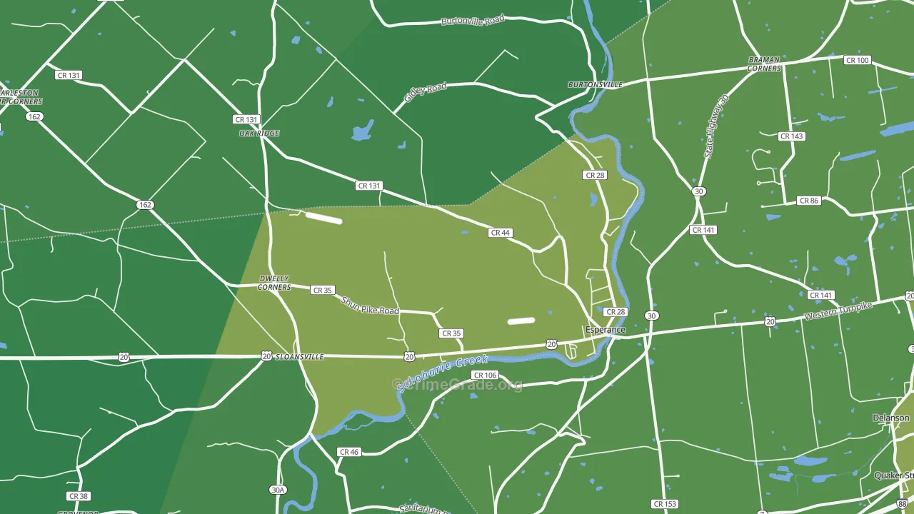 12066, NY Map of Drug-Related Crime Rates