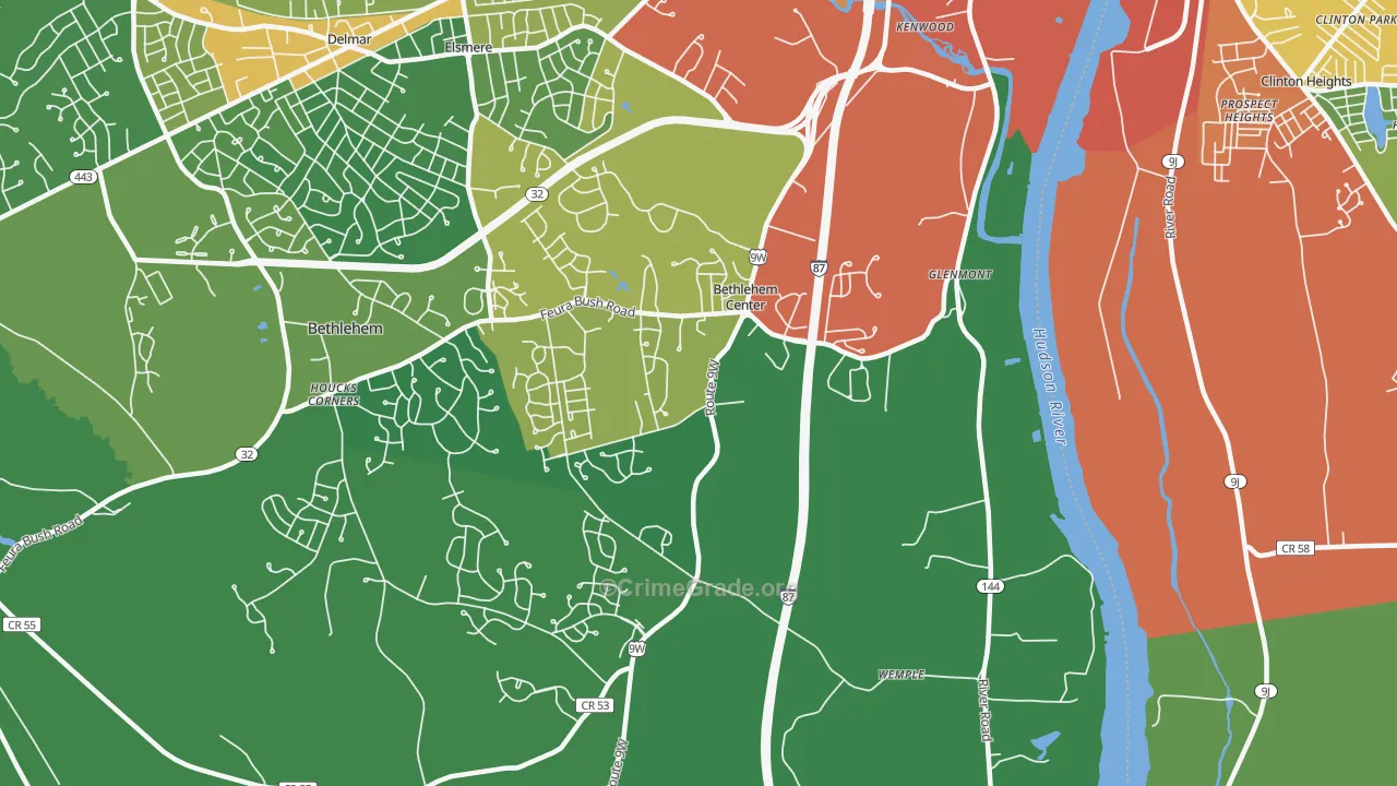 12077, NY Map of Drug-Related Crime Rates