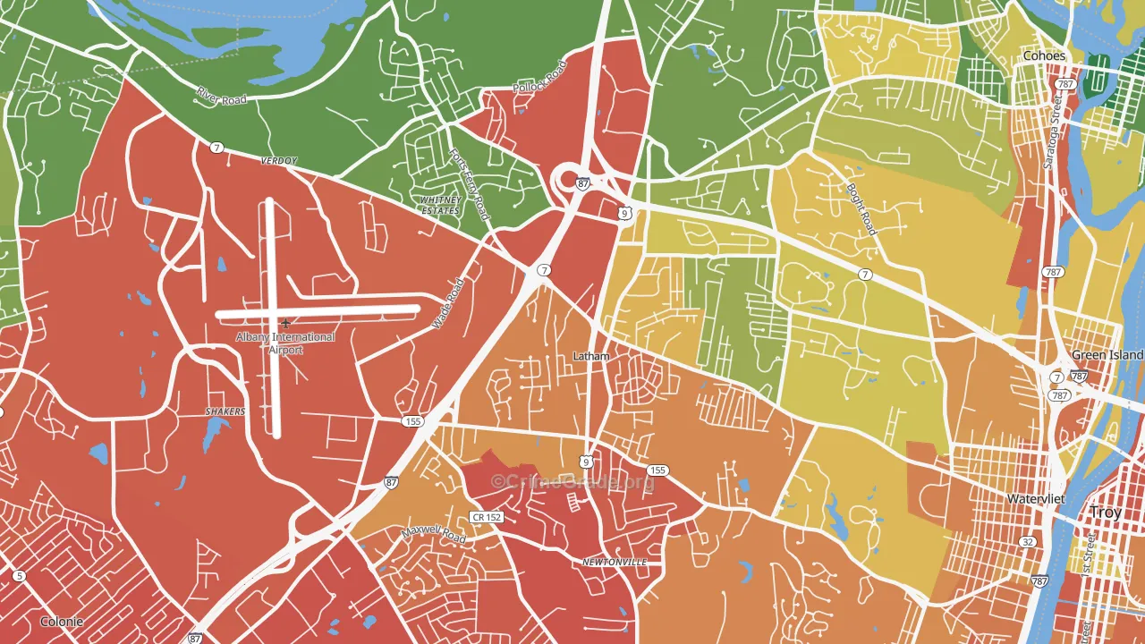 12110, NY Map of Drug-Related Crime Rates