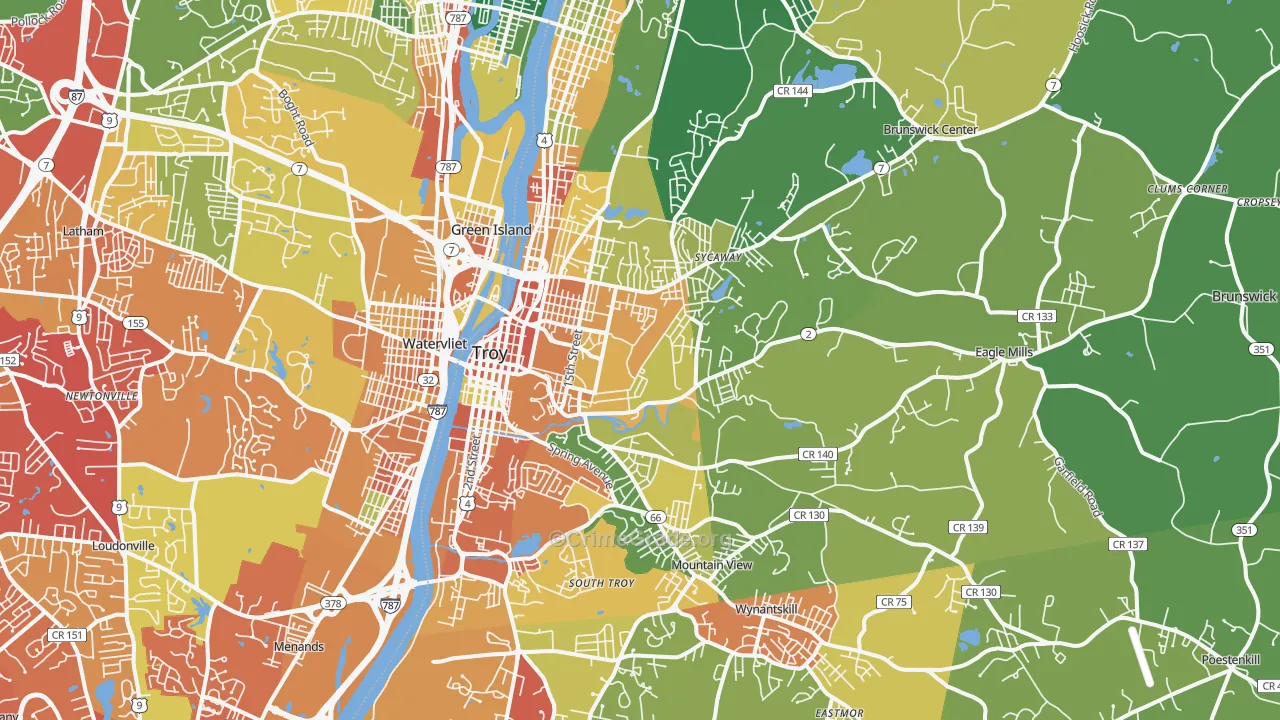 12180, NY Map of Drug-Related Crime Rates