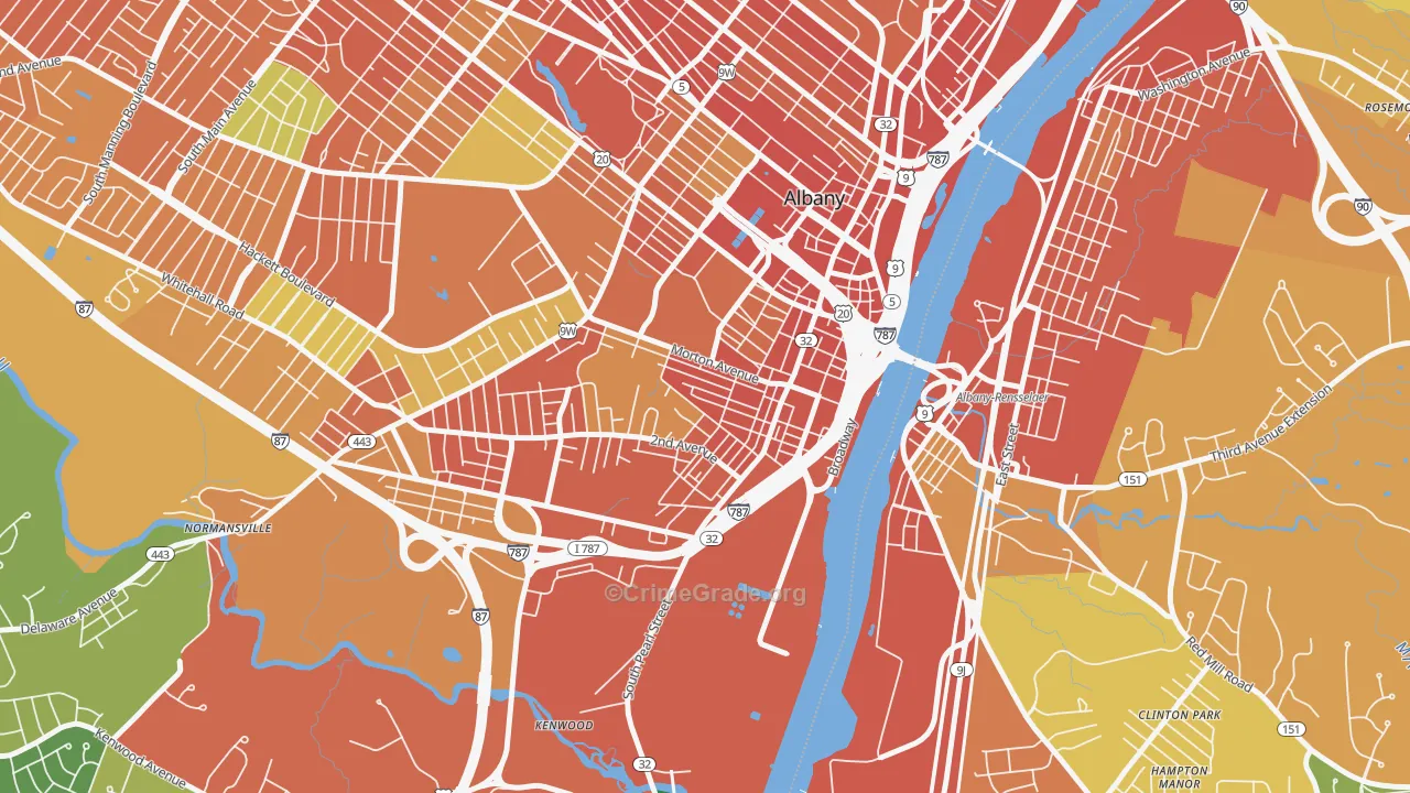 12202, NY Map of Drug-Related Crime Rates
