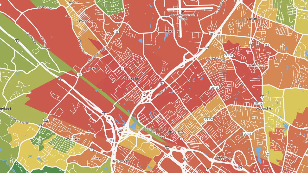 12205, NY Map of Drug-Related Crime Rates
